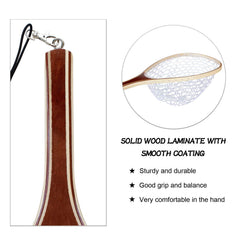 360-degree copper swivel release at NetAngler handle end