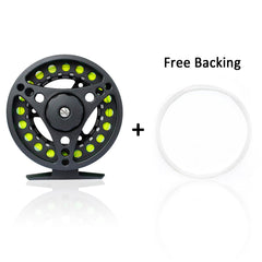Die-cast aluminum large-arbor reel with pre-spooled line