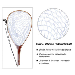 Durable laminated bamboo frame and hardwood for NetAngler net