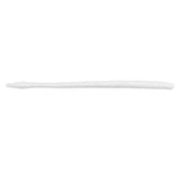 NetBait BAITFUEL T-Mac worm, 6.5in white angled view, lifelike action for enticing bass.