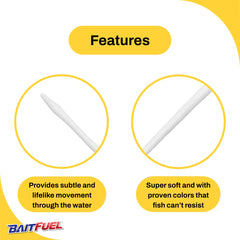 Durable construction of NetBait BAITFUEL T-Mac worm built for tough environments.