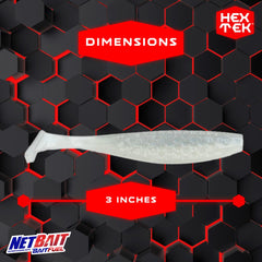 NetBait HexTek Blip Minnow; D-tail action for tight, realistic movement.