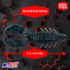 NetBait HexTek Rascal kicking action emulates fleeing prey to spark strikes.