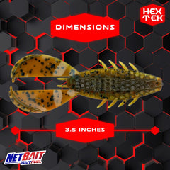 NetBait HexTek Rascal front-angle highlights kicking action that triggers aggressive strikes.
