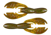 NetBait PACA Craw 5-inch Green Pumpkin Candy shown with solid butt end for secure rigging.