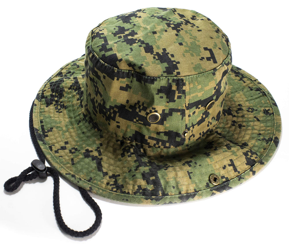 NevEND unisex cotton camo bucket hat for fishing shade and sun protection