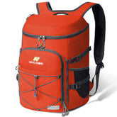 NEVO RHINO backpack cooler front view with waterproof exterior and ergonomic straps.