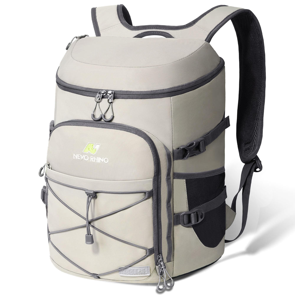 N NEVO RHINO backpack cooler front view showing large 36-can capacity for adventures