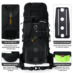 N NEVO RHINO ergonomic back system ensures breathable comfort on long trails