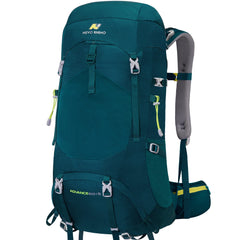 N NEVO RHINO internal-frame backpack front view showing 60L capacity for multi-day treks