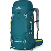 N NEVO RHINO internal frame backpack top pockets for quick-access packing on long hikes.