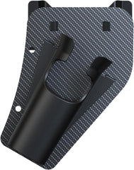 Slide-in fishing rod hip holsters attached to wading gear, weatherproof nylon construction