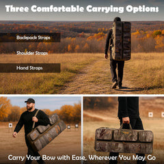 NEW VIEW Bow Case bow lashing strap keeps equipment secure on trips.