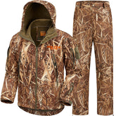 NEW VIEW camo hunting jacket hood shows stealth-friendly design for field use.