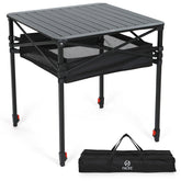 Nice C aluminum square table top for spacious outdoor meals and drinks