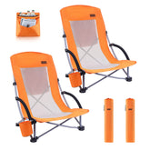 Nice C beach chair 2-pack with cooler bag back keeps drinks cold on sunny days.
