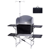 Nice C Camping Kitchen Station with light stand for stable outdoor cooking.
