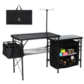 Nice C camping kitchen table main surface, ample prep space for outdoor meals