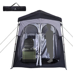 Nice C camping shower tent pop-up setup shows instant privacy at campsites