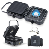 Nice C camping stove with double burners for efficient outdoor cooking.