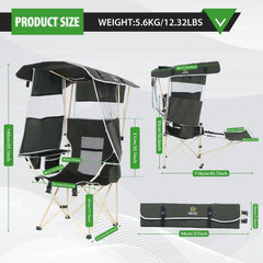 Nice C Chair with Canopy detached canopy in use for shade.