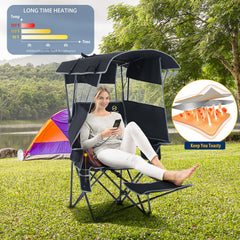 Nice C Chair cooler bag with cup holder keeps drinks handy.