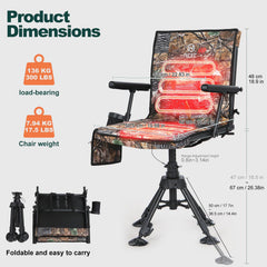 Nice C chair with dual-zone heating and power bank included for all-day warmth.