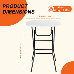 Nice C folding round table with detachable legs, quick storage after use.