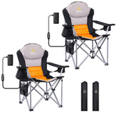 Nice C heated chair with battery pack offers portable warmth for outdoor camping.
