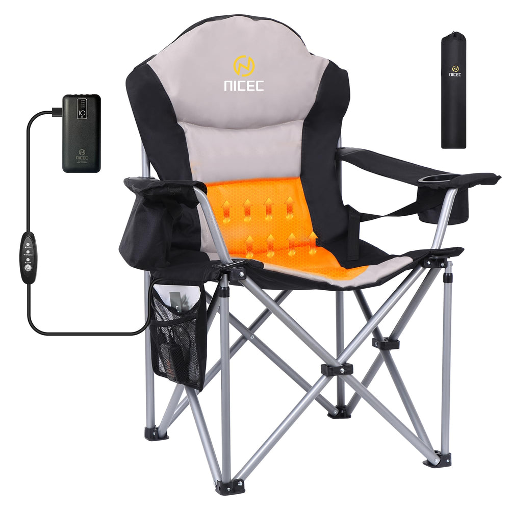 Nice C heated camping chair with battery for warmth on chilly evenings