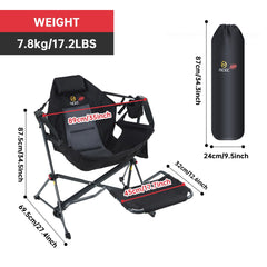 Nice C portable heated chair folding into carry bag for travel