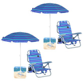 Nice C toddler beach chair with umbrella provides shaded seating for kids at the shore.