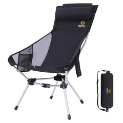 Nice C Ultralight high-back folding chair assembly view for quick campsite seating.
