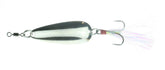 Nichols Lures Mojo Flutter Spoon 2FS5-12 in silver chrome with 1/2oz, designed to attract big fish