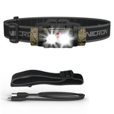 NICRON headlamp front 180-degree rotation enables flexible hands-free lighting for outdoors