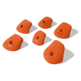 Nicros Blockhead Jugs orange handholds for vertical climbing training