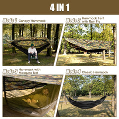 Night Cat hammock tent mosquito net deployed for bug-free sleep.