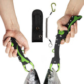Night Cat folding fishing lip gripper with sheath in pistol grip design