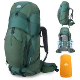 Night Cat internal-frame hiking backpack front view highlights 100l capacity for long treks.