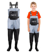 Night Cat kids fishing waders chest wader with boots keeps young explorers dry and comfortable