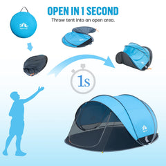 Night Cat pop-up beach tent breathable design with 360° airflow