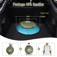 Night Cat pop-up tent quick setup demonstrates instant shelter for family trips.