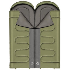 Night Cat sleeping bag with two single design for flexible sharing options.