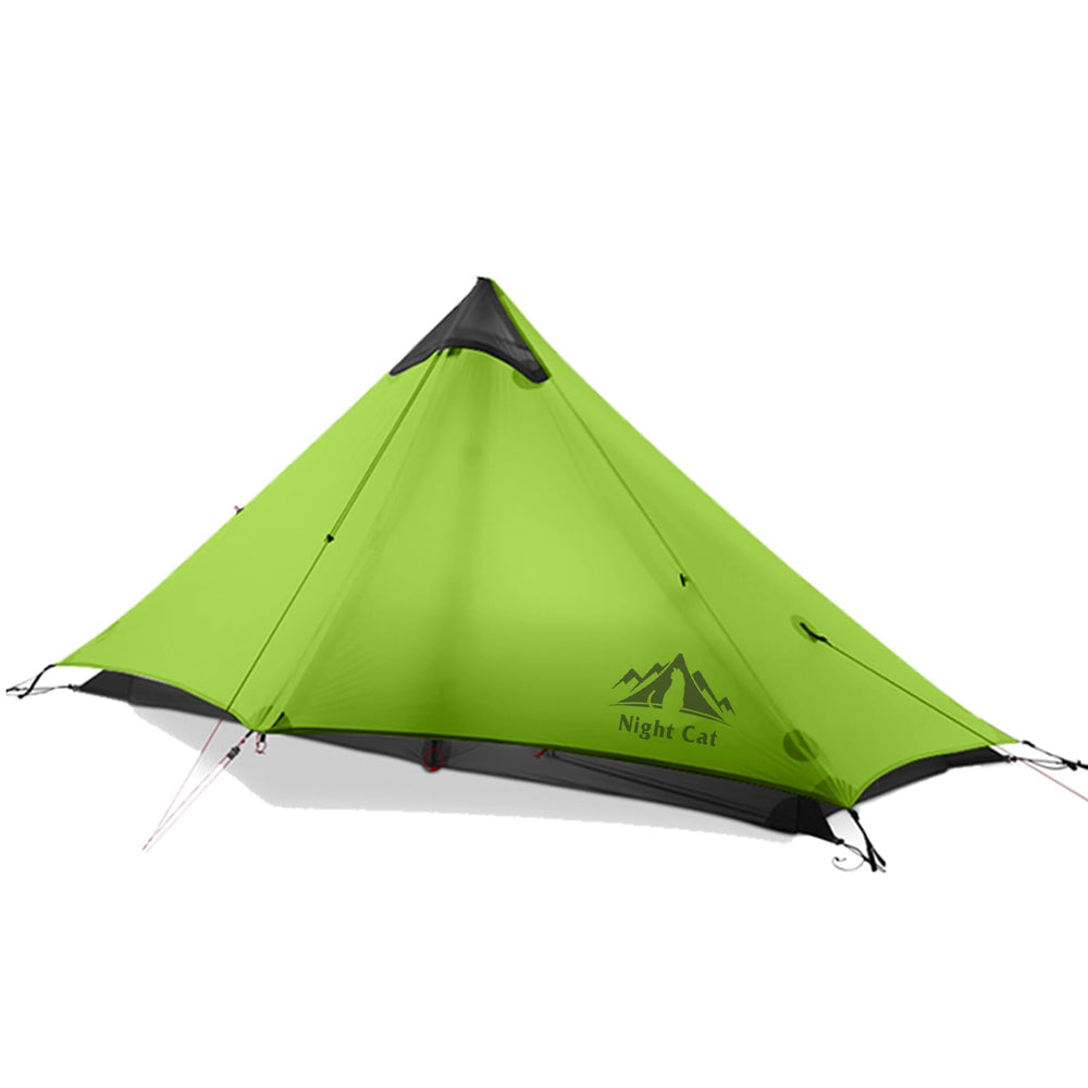 Night Cat Ultralight Tent 1P front view for easy backpacking on long treks.
