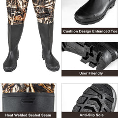 Night Cat waders adjustable waist belt aids fit for different body shapes.