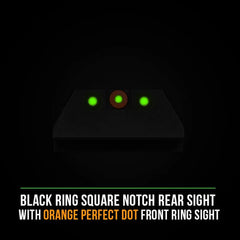 Tritium night sight domed lens for sharper sight picture and easier aiming