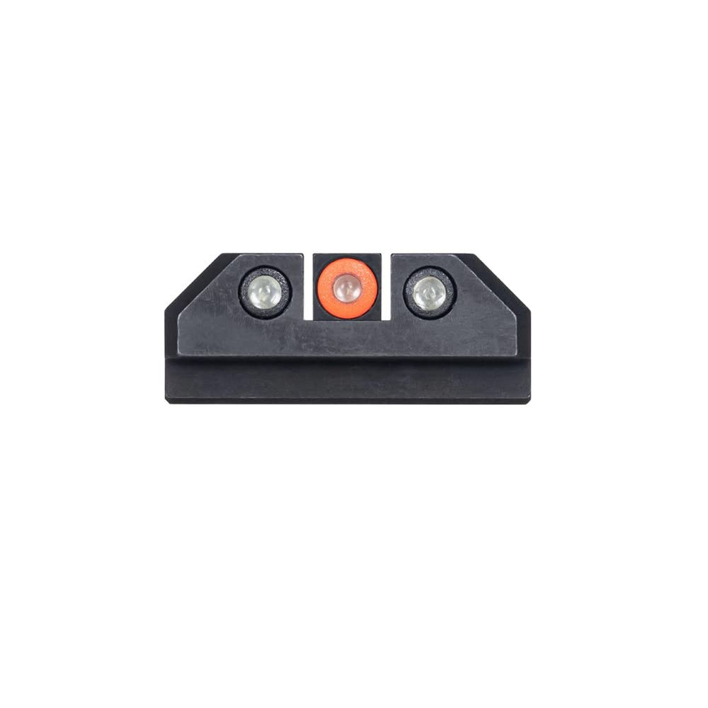Night Fision Tritium night sight front orange ring on CZ P-10 improves quick target acquisition in low light