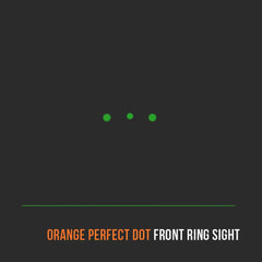 Night Fision front sight with orange ring offers durable steel build for reliable field use.
