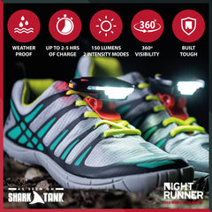 Night Runner 270 front beam illuminates path up to 30 feet