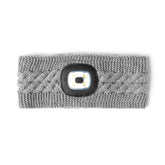 Night Scope Nova headwarmer gray closeup highlighting plush lining for warmth and comfort.